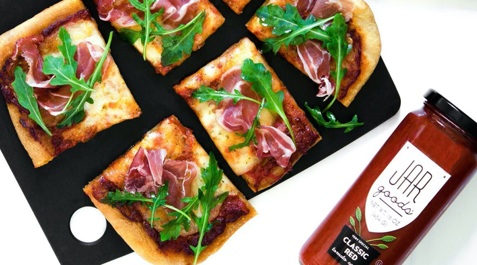 Arugula & Prosciutto Pizza - Jule's Tomato Sauce