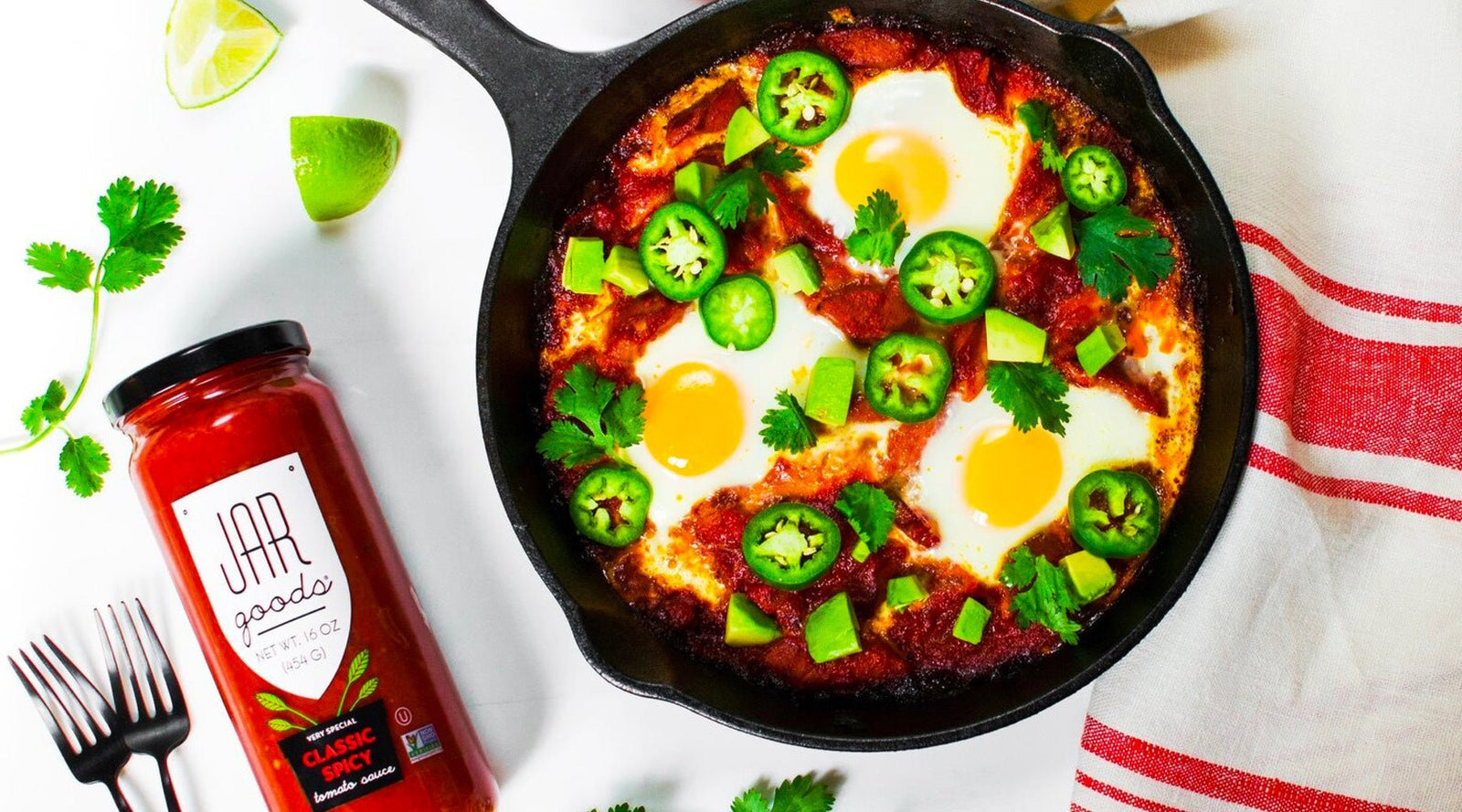 Spicy Baked Eggs - Jule's Tomato Sauce