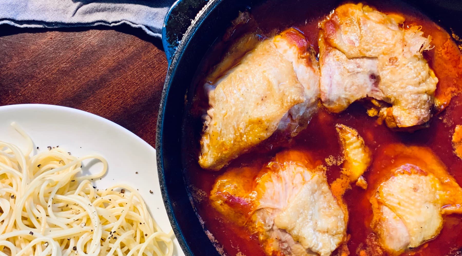 Braised Chicken Thighs - Jule's Tomato Sauce