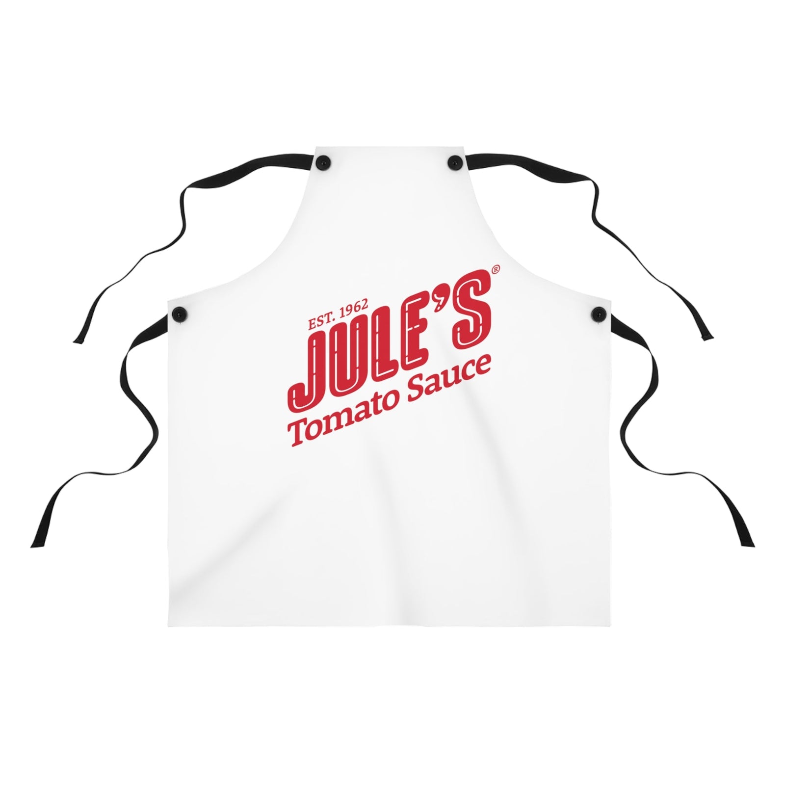 Jule's Red Logo Apron - Jule's Tomato Sauce